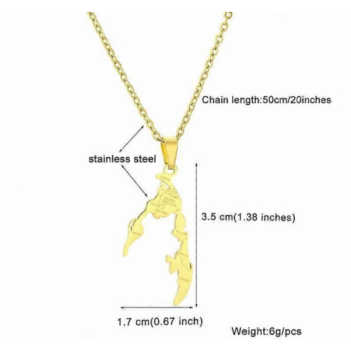 Collar con colgante unisex de acero inoxidable 2