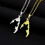 Collar con colgante unisex de acero inoxidable 4