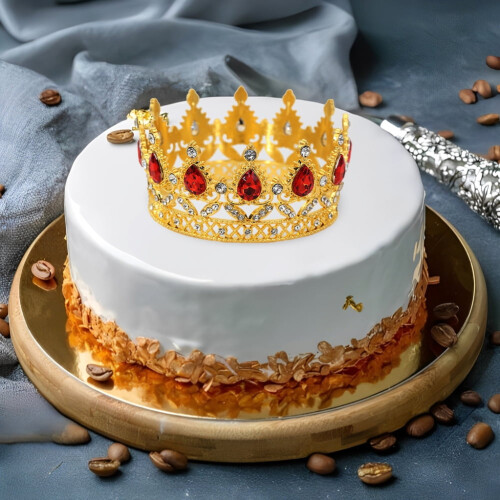 Alloy Crown Cake Topper with Rhinestones Type 8 2