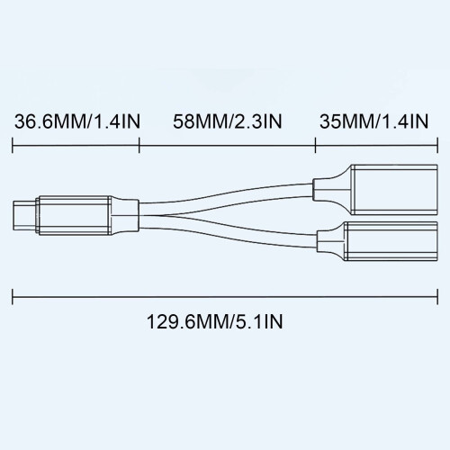 Διανομέας USB-C OTG, προσαρμογέας 2 σε 1, γρήγορος φορτιστής τύπου C σε USB3.0 και PD10W, 2