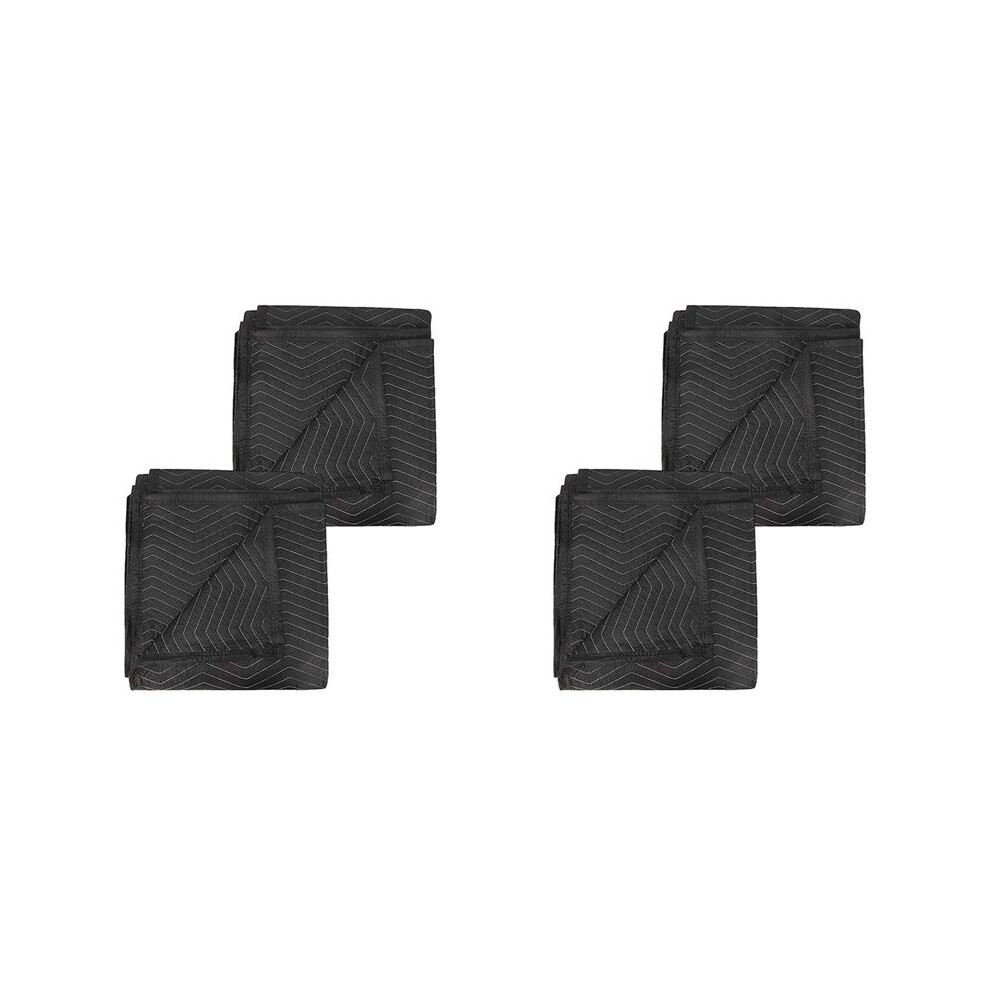 4Pcs Moving Blankets 40X72inches Heavy Duty Packing Blankets For Moving Shipping Furniture Wrapping For Furniture-Black 4711643117722