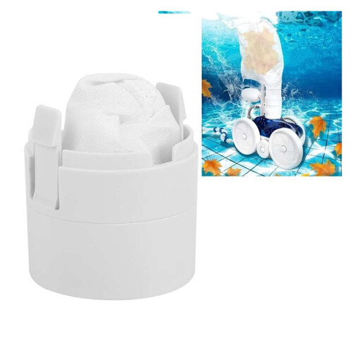 2 Pack White Pool Cleaner Filter Bags Replacement, Durable Mesh for Efficient Debris Collection 2