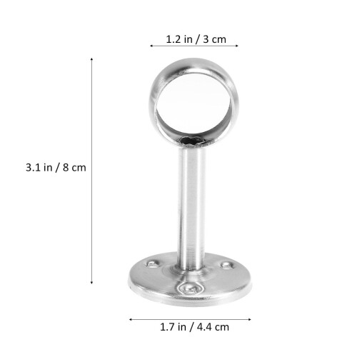 Support de tringle à rideaux argenté pour fixation au plafond (2 pièces) 1