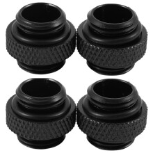 4Pcs G1/4 External Thread Male to Male Water Cooling Rotary Fitting Adapter Black