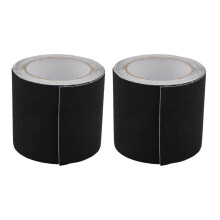 2X Non-Slip Stair Tape - Indoor & Outdoor Waterproof Safety Steps,80 Grit, Black,5M
