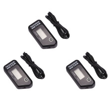 3X Resetbare Urenteller Digitale Toerenteller voor Buitenboordmotor Grasmaaier Motorcross Motorfiets Mariene Kettingzaag Pitbike Hm016R