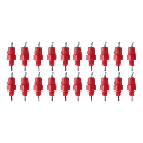 20Pcs Water Nipples Stainless Steel  Drinker Poultry Chicken Duck Screw