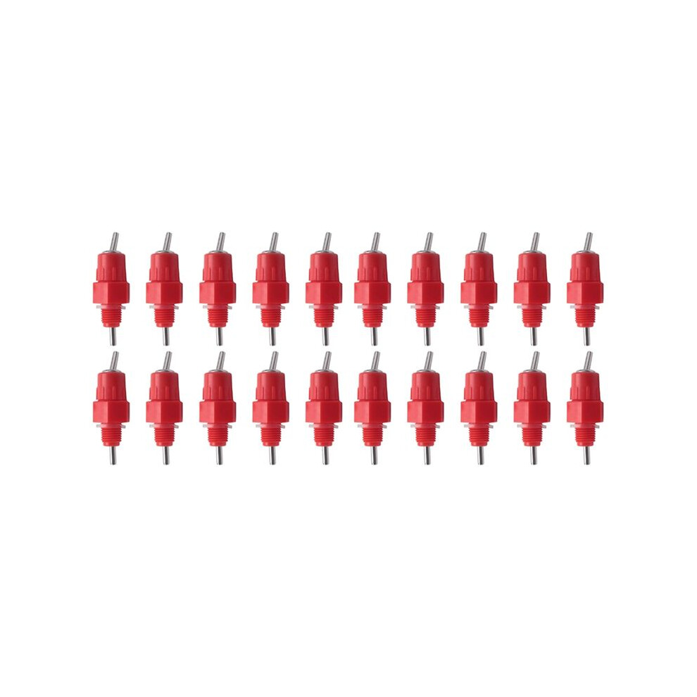 Semoic 20Pcs Water Nipples Stainless Steel Drinker Poultry Chicken Duck Screw