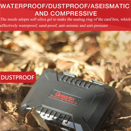 4X Desiontal Waterproof  Card Holder Large Capacity SIM//MSD/CF Card Case for //// 2