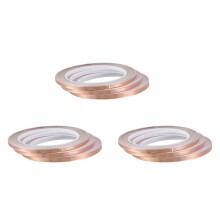 9Pcs 20 Meters Single Side Conductive Copper Foil Tape Strip Adhesive Emi Shielding Heat Resist Tape(4Mm/5Mm/6Mm)