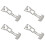 4pcs 18mm Stainless Steel Deployant Watch Strap Folding Buckle Clasp for , Smooth 18mm 1