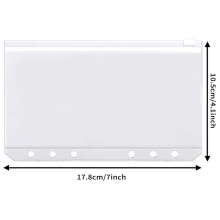 40 Pcs Cash Envelope 6 Holes Budget Binder Pockets Zipper Folders for A6 Notebook Binder Money Saving Binder Accessories