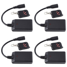 4X Tragbarer 3-Pin-XLR-Funkfernbedienungsempfänger für Rauchnebelmaschine, DJ-Bühnenempfänger, Nebelgerät, 400 W, 900 W, 1500 W