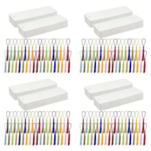 Set mit 400 Leeren Lesezeichen mit Bunten Quasten, Bastelmaterialpaket, Handgefertigte Lesezeichen Aus Papier für Selbermachen und Als