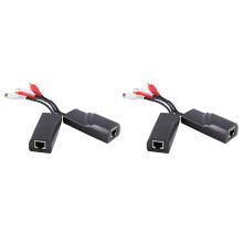 2 Paio di Cavi di Rete Audio RCA Extender con Doppino Intrecciato Trasmettitore Interfaccia RCA Extender Audio un 2 Vie da RJ45 un RCA Extender