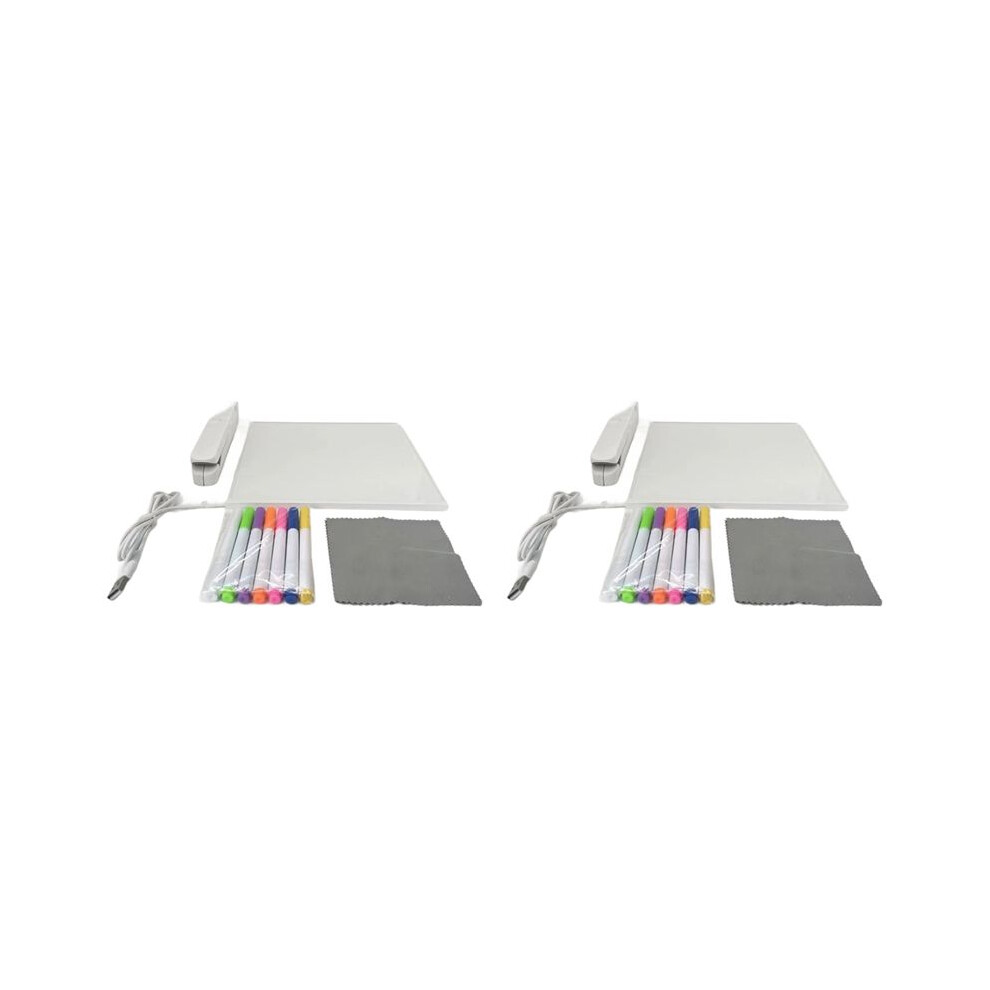 Photos - Dry Erase Board / Flipchart 2X Acrylic Dry Erase Board with LED Light, Dry Erase Board with Stand As A Memo Letter Message Board