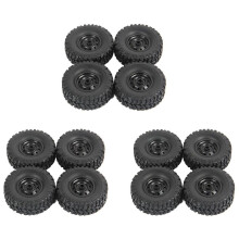 12 Stück 65Mm Reifen Reifen Rad für MN D90 D99S MN-90 MN91 MN98 MN99S WPL C14 C24 C24-1 C34 B14 B24 B36 RC Auto Upgrade Teile