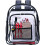4X Heavy Duty Clear Backpack,Security Transparent School Backpack,See Through Bookbag for Work,Security Check and Travel 5