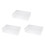 3X Plastic File Organizer Transparent Square Storage Box Storage Box File Storage Box S 1