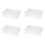 4X Plastic File Organizer Transparent Square Storage Box Storage Box File Storage Box L 1