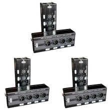 3Pair 4-Channel 3Pin XLR Audio RJ45 Ethernet Extender Network Cable Extender DMX512 Network Signal Extender Male+Female