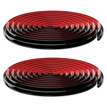 2X RV Caravan Roof Rainwater Gutter PVC Water Channel Easy Install Motorhome Roof Drainage System Black