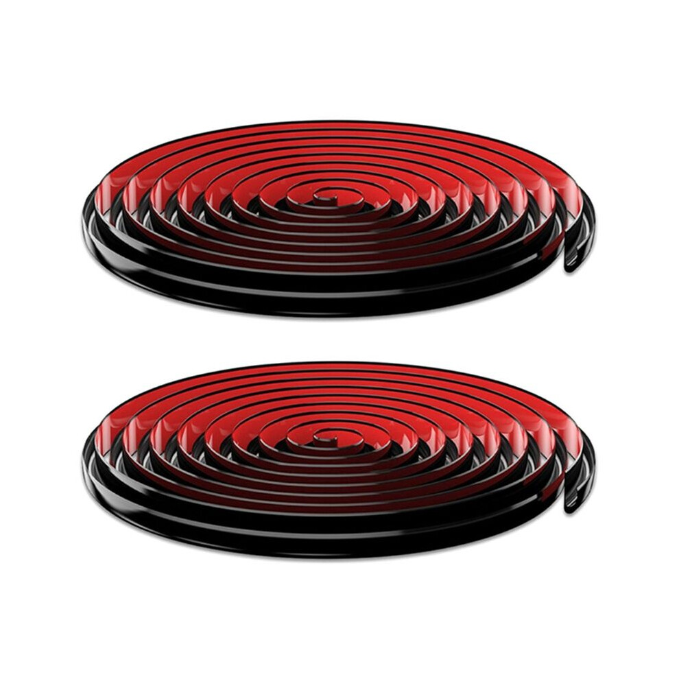 2X Rv Caravan Roof Rainwater Gutter Pvc Water Channel Easy Install Motorhome Roof Drainage System Black 6033417907963