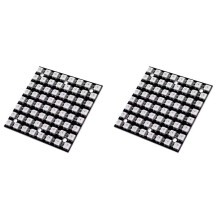 2X WS2812 LED 5050 RGB 8x8 LED-Matrix WS2812B 8x8 64-Bit Vollfarbe 5050 RGB LED-Lampen-Panel-Licht