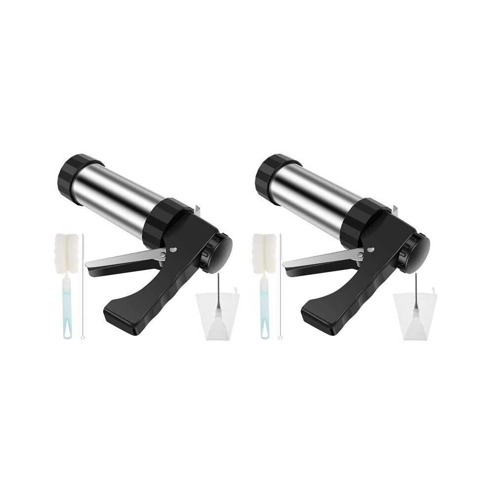 2X Churrera Churro Maker Machine Stainless Steel Churro Maker Kit With 3 Different Tips Piping Nozzle Hollow 4712331907489