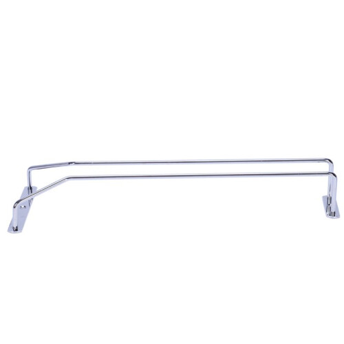 4X Glas Wein Champagner Cup Hangers Rack Halter mit Schrauben (Silber) 1