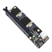 4X 2-Portowa Karta Adaptera SlimSAS 8i X2 do PCIe 4.0 X16 Slot Card SFF8654 Riser Card GEN4 do Karty Graficznej Sieciowej GPU 6Pin