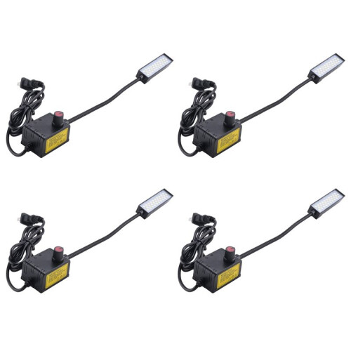 4X Dimmable 30 LED Sewing Machine Light Sewing Lighting for Workbench Lathe Drill Press Flexible Arm Work Lamp US Plug