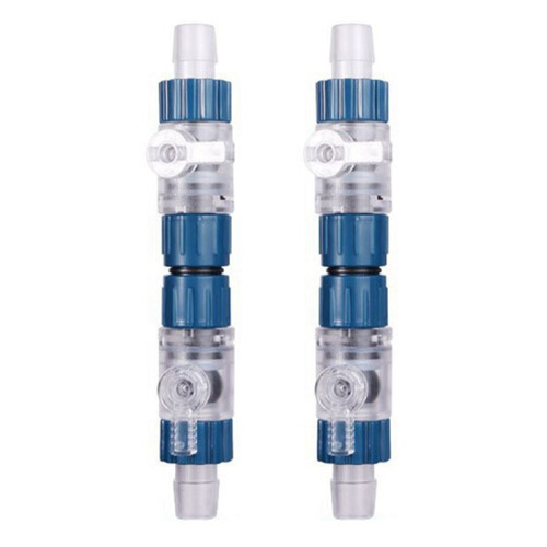 2pcs 12mm Aquarium Filter Water Hose Flow Control Double Tap Quick Release Connector Fish Tank Filter