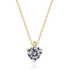 (【April】White Diamond, White gold) Classic Elegant Women's New S925 Sterling Silver Heart Necklace, 12 Birthstone Pendant Choker