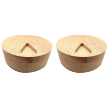 2X 7 Days Weekly Wooden Pill Case Box Solid Wood Pillbox Compartment Medicine Tablet Dispenser Splitters Organizer