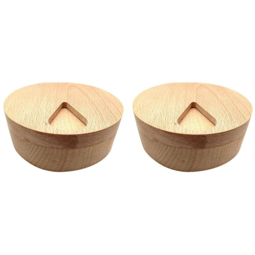 2X 7 Days Weekly Wooden Pill Case Box Solid Wood Pillbox Compartment Medicine Tablet Dispenser Splitters Organizer