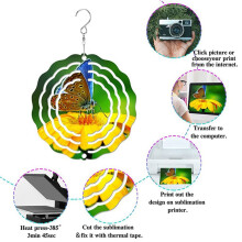 12Pack 3 Inch Sublimation Wind Spinner Blanks 3D Wind Spinners Hanging Wind Spinners for Indoor Outdoor