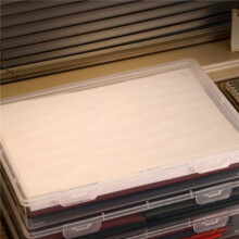 4X Plastic File Organizer Transparent Square Storage Box A4 Storage Box File Storage Box L