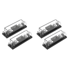 Portafusibles ANL, Fusible de 300 Amperios con Calibre 0/2/4 AWG Portafusibles Anl en Línea para Automóviles, Camiones, Barcos, Paquete de 4