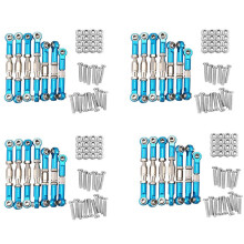 4X for  144001 1/14 RC Car Spare Parts Metal Linkage Servo Pull Rod Steering Tie Rod Set,