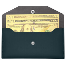 Envelope reutilizável para orçamento, envelope para dinheiro em espécie, em couro PU impermeável, ideal para família, escritório, escola e