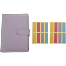 12 Pieces of Transparent Plastic A6 Binder Envelopes,Waterproof Cash Budget Envelope System,with Label Stickers C
