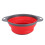 Red Collapsible Kitchen Colander Silicone Strainer Dishwasher Safe Approved 1