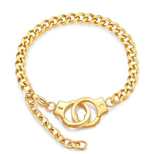 Handboeien Koppels Ketting Schakelarmband Partners Verstelbare Kettingarmband Cadeau voor Unisex Minnaar Valentijnsdag Geschenk Goud