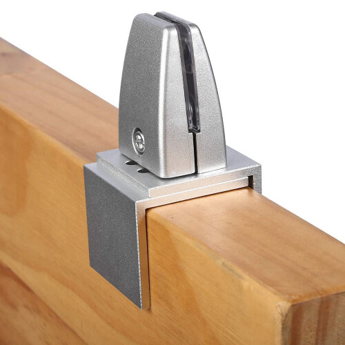 1 Pack Silver Sneeze Guard Clamp Support Office Desk Partition Holder Adjustable Table Securing Screen Clip 2