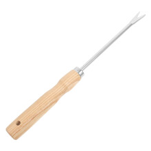 Ergonomic Wooden Handle Weeding Tool for Precision Root Removal, Durable Long Handle Dandelion Puller