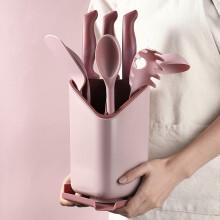 Utensil Holder Cutlery Flatware Organizer Countertop Utensil Kitchen Utensil Caddy with Removable Divider(Gray)