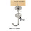 5 Pcs Wall Mount Ceiling Hooks,Swag Hooks,Stainless Steel Round Base Ceiling Hanger,Ceiling Hooks for Hang Plant Baskets 5