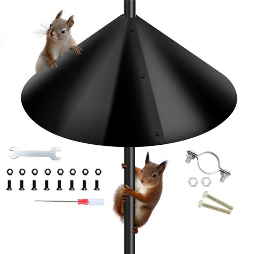 Squirrel Baffle for Bird Feeder Pole,16inch Squirrel Guard Stopper for Outside Shepherd Hook,for Bird Feeder Pole 1