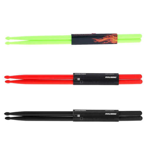 1 Par de Baquetas 5A com Nylon Leve para Bateria Vermelha